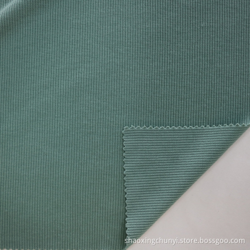 Schwergewichtige weiche und dehnbare Sportjacke Hem Hoodie Manschettenmaterial 65% Poly 35% Baumwolle 2x2 Rippengestrickstoff